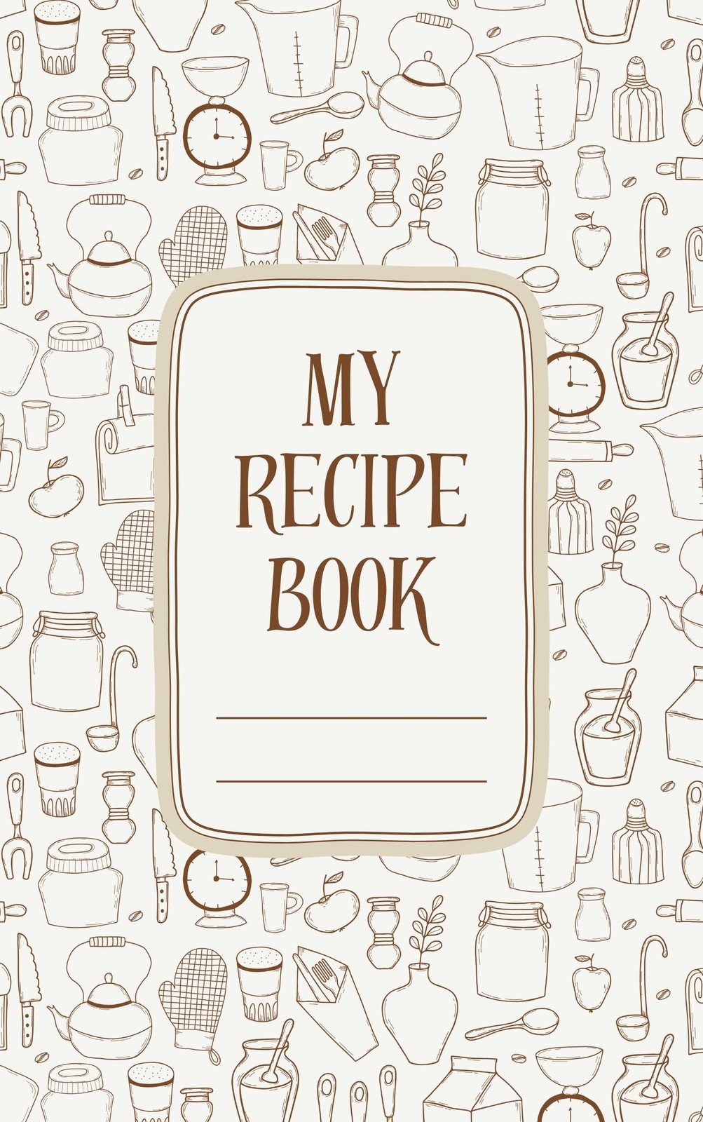 Free Printable Customizable Recipe Book Cover Templates Canva