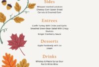 Free Printable Customizable Thanksgiving Menu Templates Canva