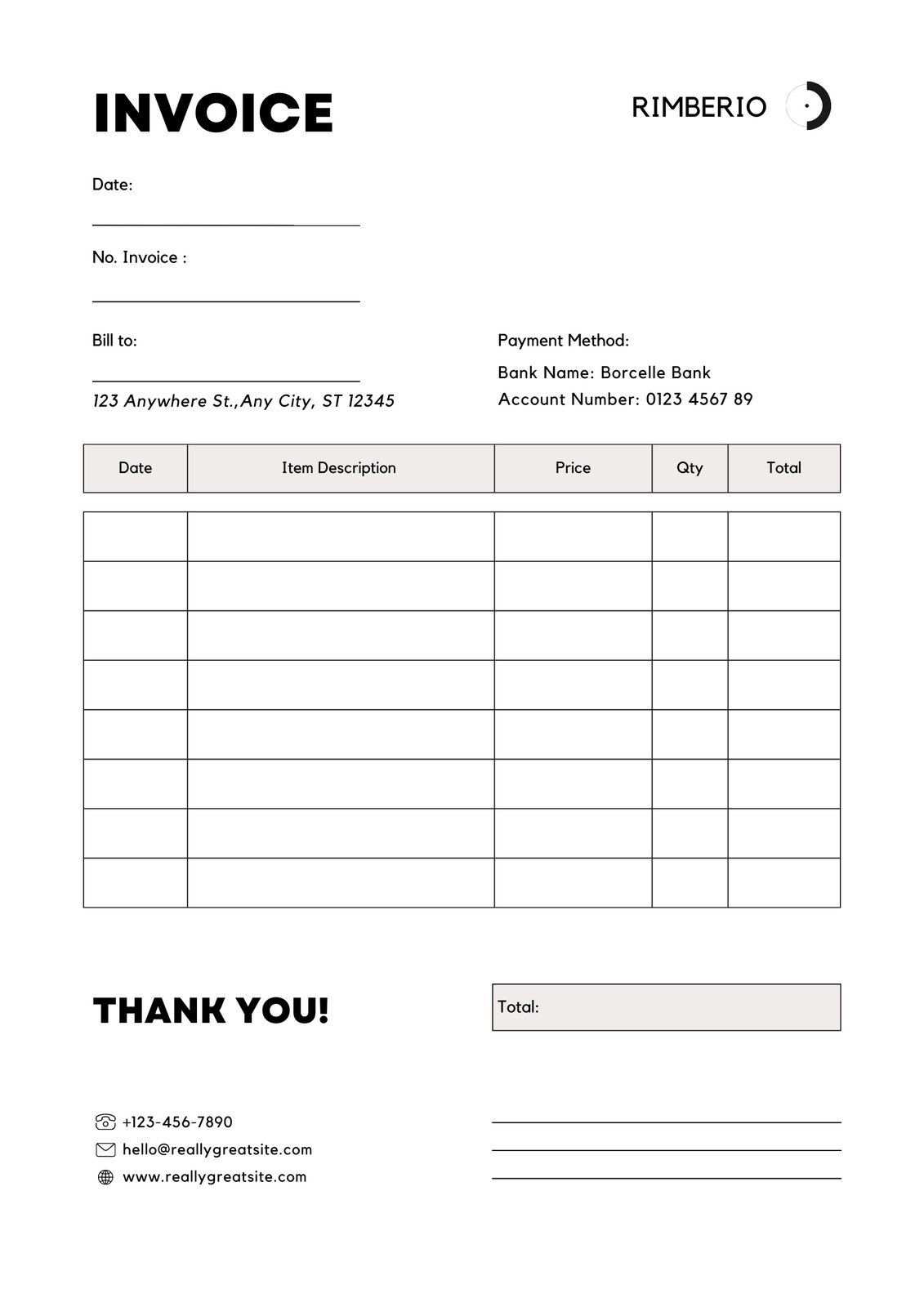 Free Printable Professional Invoice Templates To Customize Canva