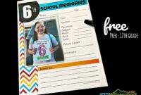 FREE Printable School Memory Book with Pdf Template