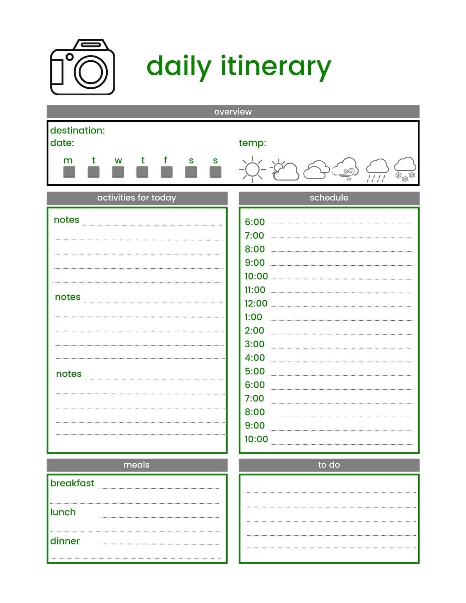 FREE Printable Travel Planner This Big Adventure