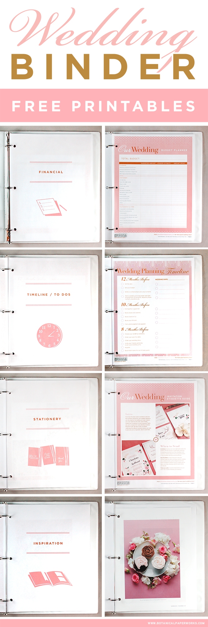 Pdf Free Printable Wedding Binder Templates