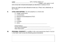 Free Purchase And Sale Agreement Template PDF Word EForms