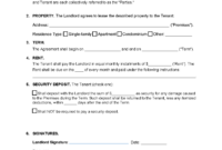 Free Simple 1 Page Lease Agreement Template PDF Word