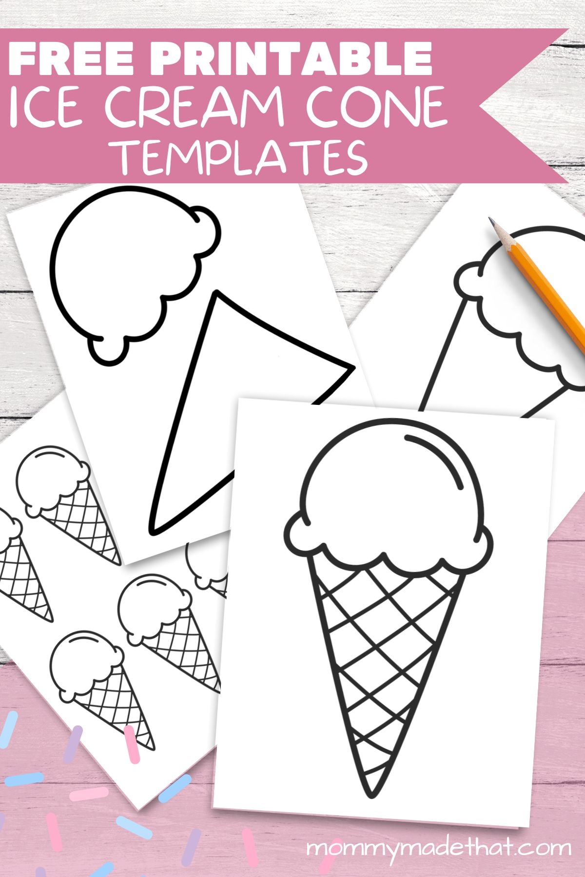 Printable Ice Cream Cone Template