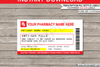 Funny Old Age Prescription Labels Template Printable Gag Birthday Gift