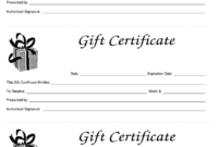 Gift Certificate Template Fill Online Printable Fillable Blank PdfFiller