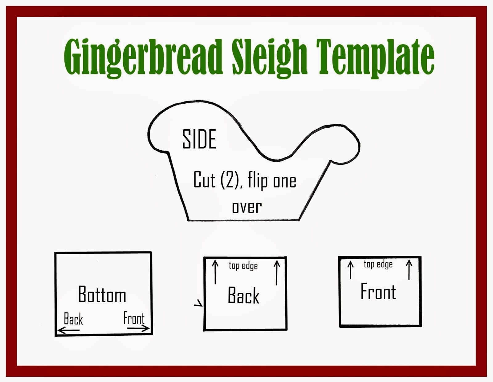 Free Printable Santa Sleigh Templates