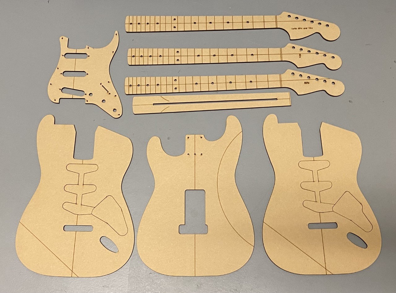 Printable Cut Out Guitar Template