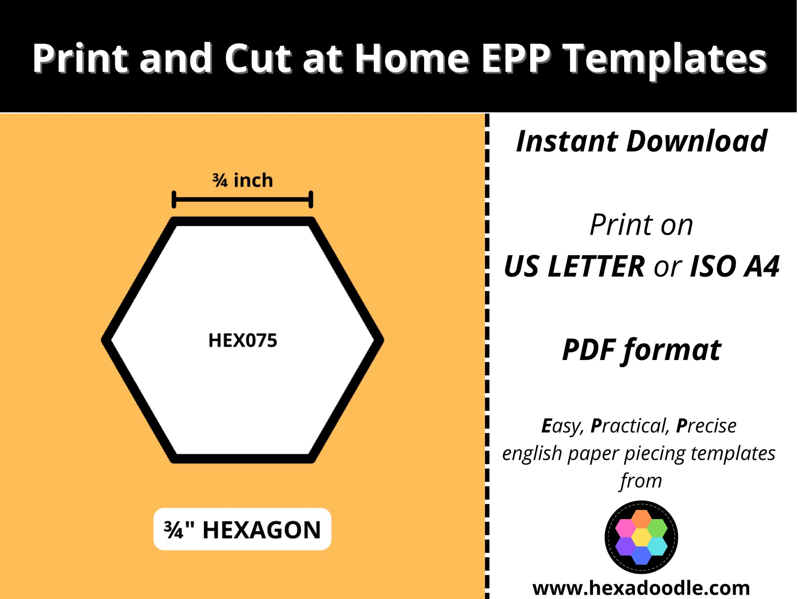 Cut Out Printable Hexagon Template