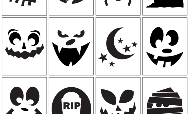Free Printable Pumpkin Carving Templates - Printables Template Free