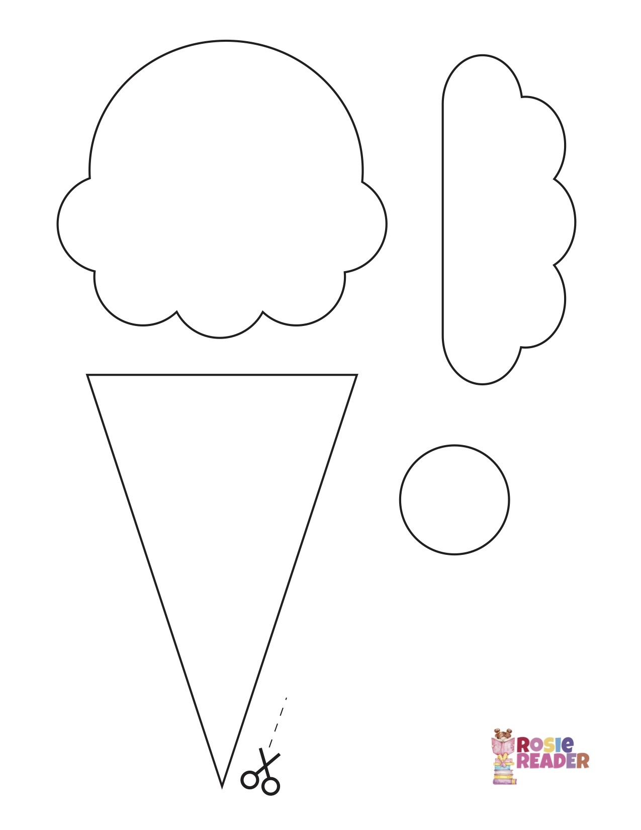 Ice Cream Template Reading Adventures For Kids Ages 3 To 5