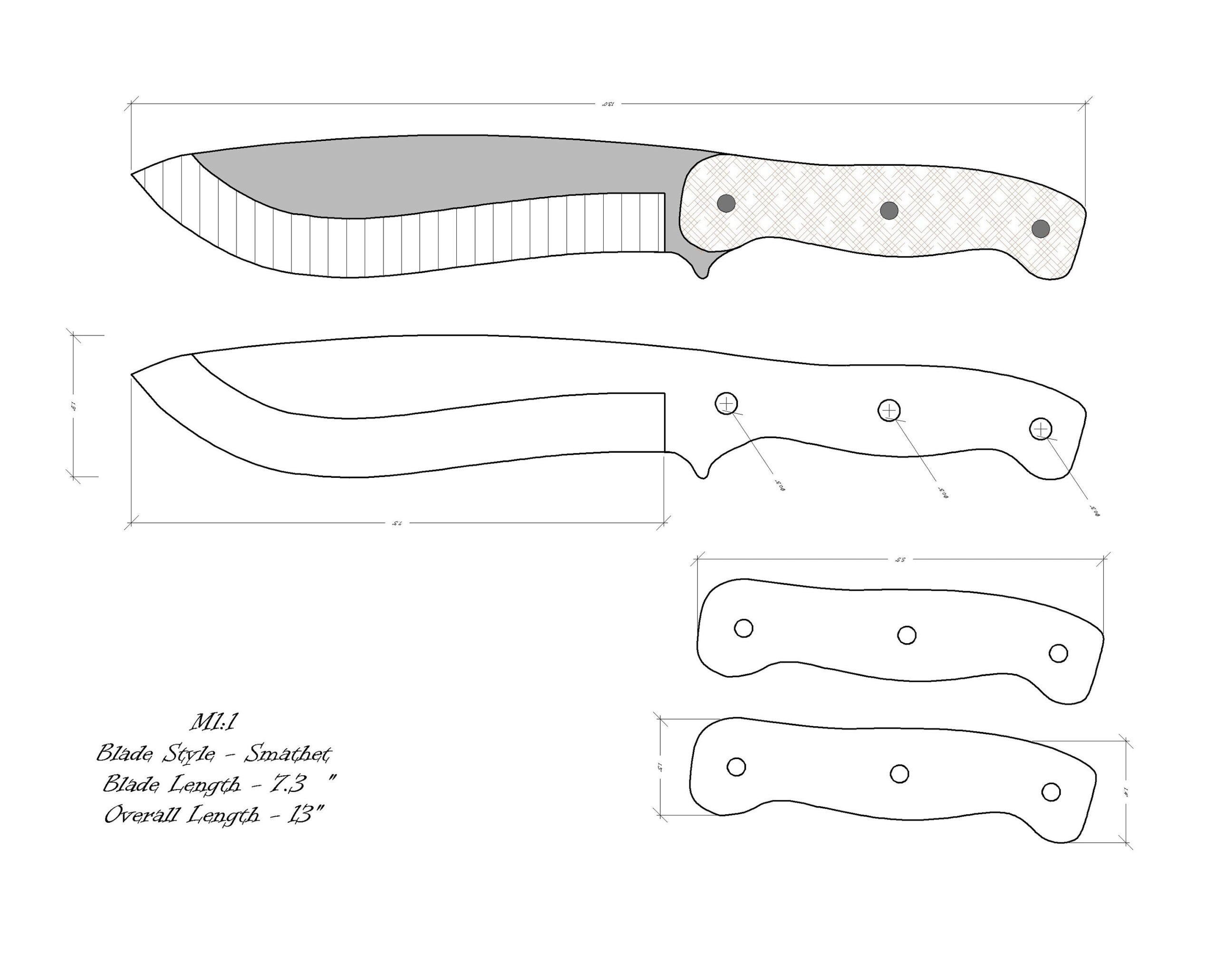 Knife Drawing knife Sketch knife Templates Printable custom Knife Knife Plans Knife Design knife Shape Etsy