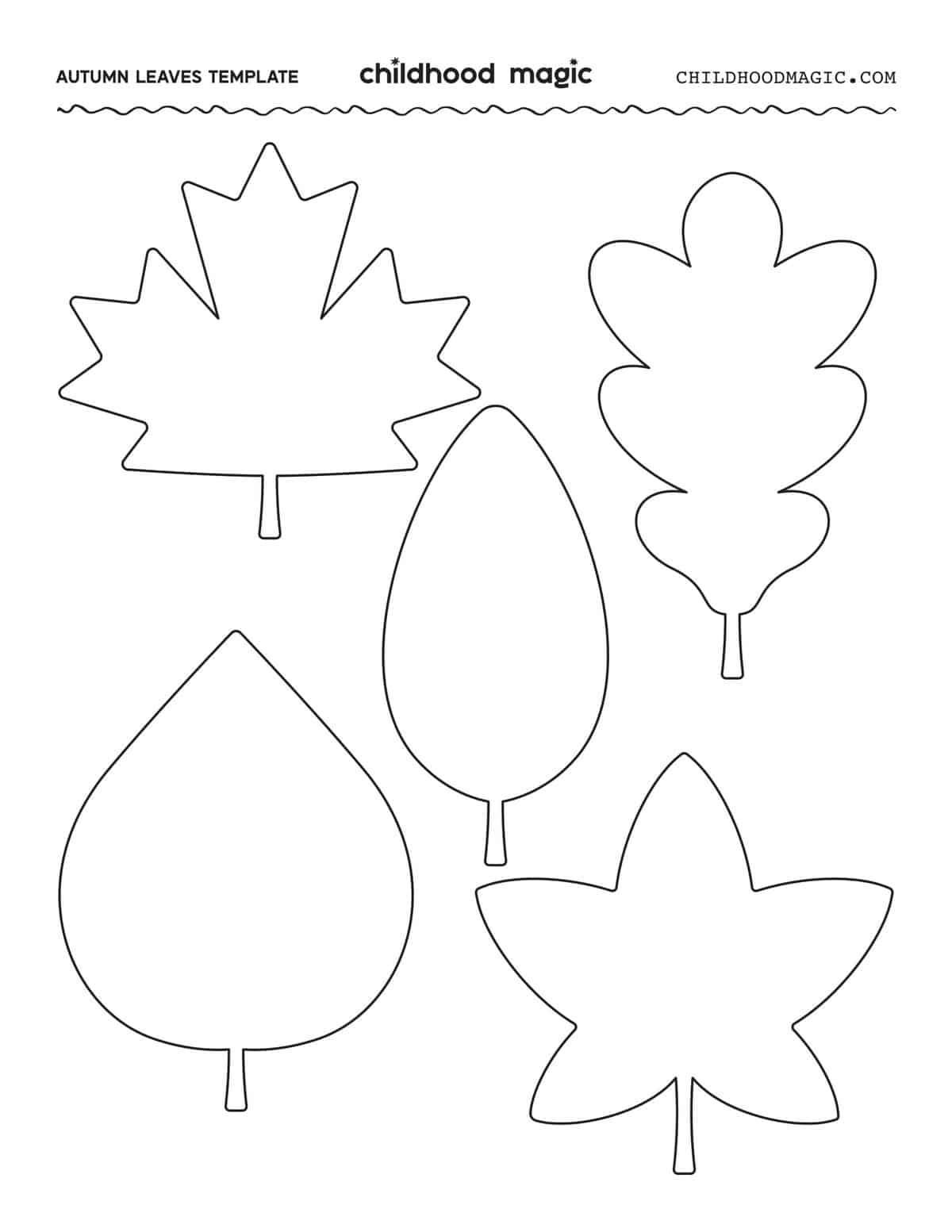 Cut Out Printable Leaf Template