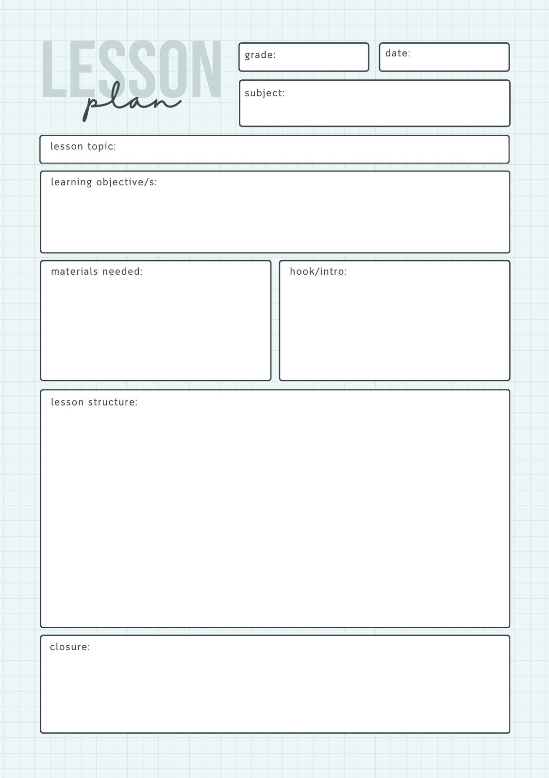 Lesson Plan Templates You Can Customize For Free Canva