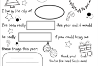 Letter To Santa Fill in Coloring Page FREE PRINTABLE