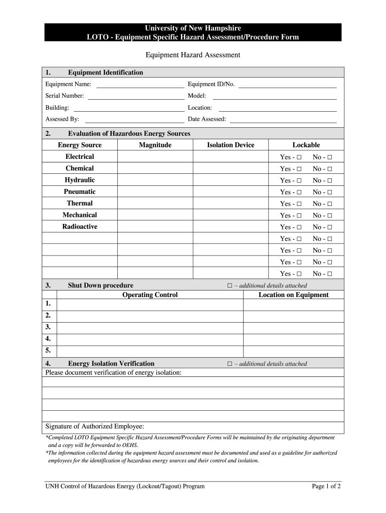 Lock Out Tag Out Forms Fill Online Printable Fillable Blank PdfFiller