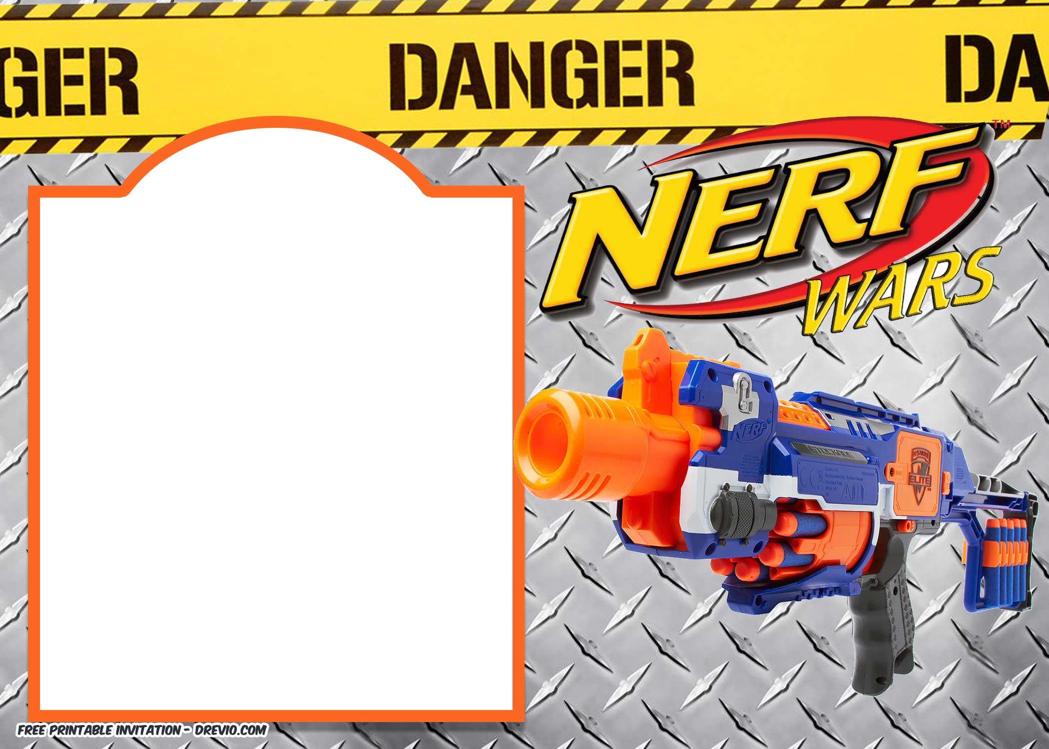 Nerf Gun Party Invitation Templates Drevio Free And Printable Custom Invitation Templates