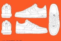 Nike Air Force 1 Low Blank Template