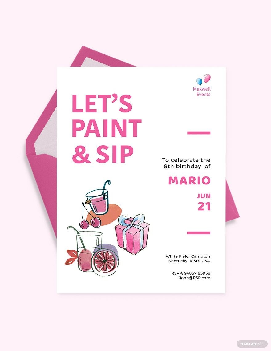 Free Printable Sip And Paint Templates