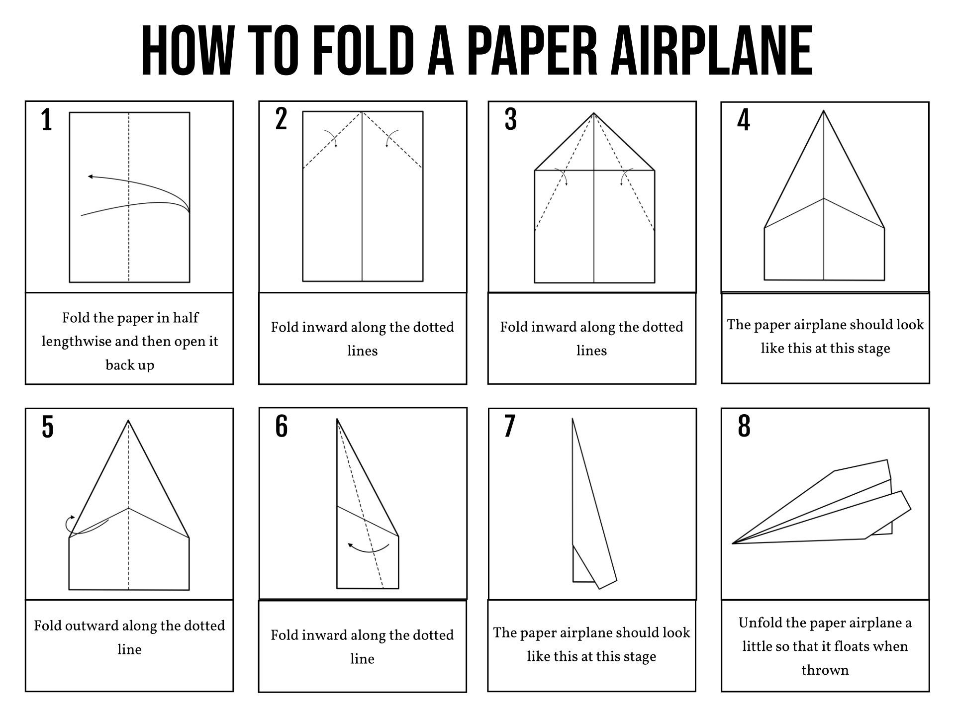 Free Printable Paper Airplane Templates Pdf