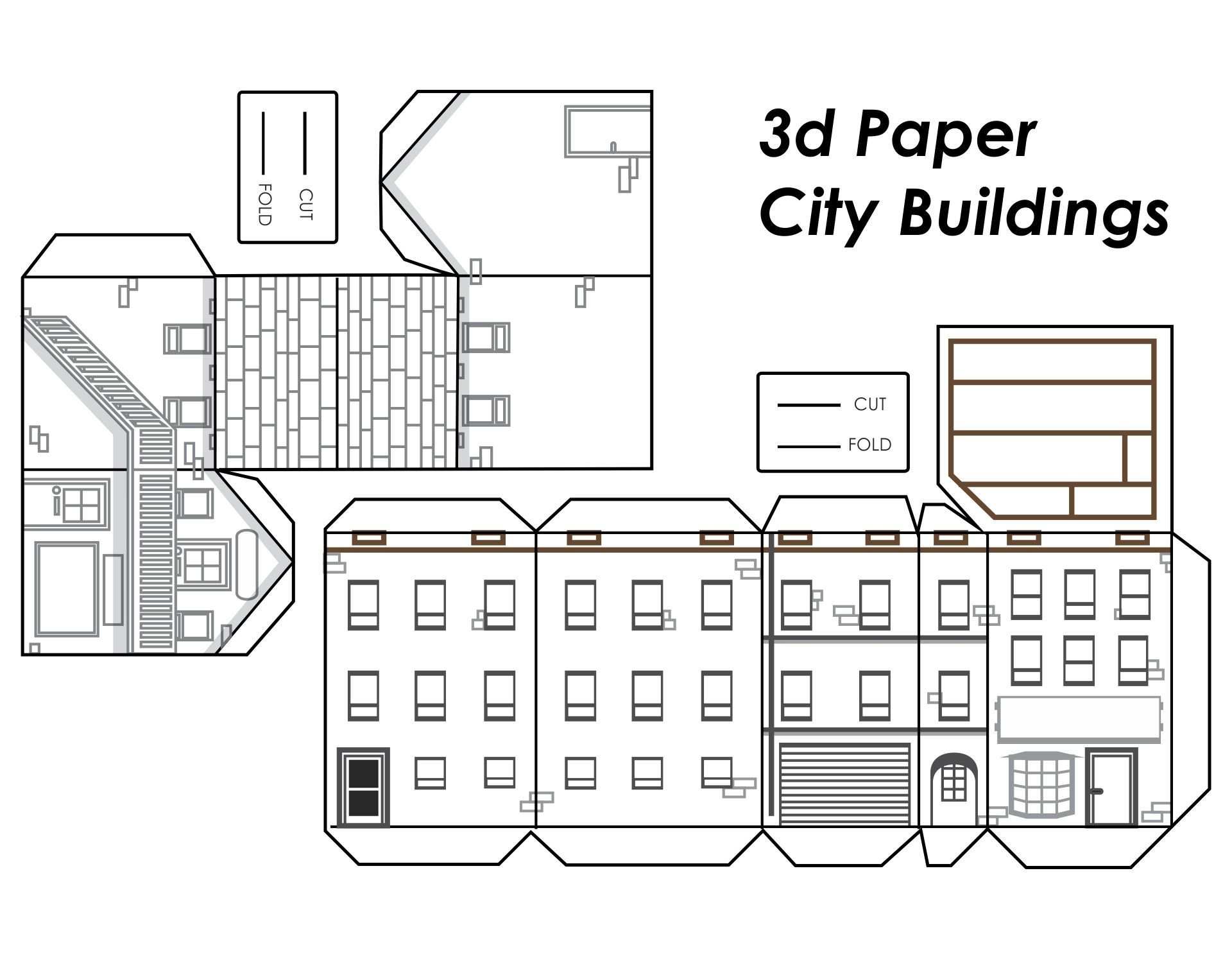 Paper Buildings 10 Free PDF Printables Printablee