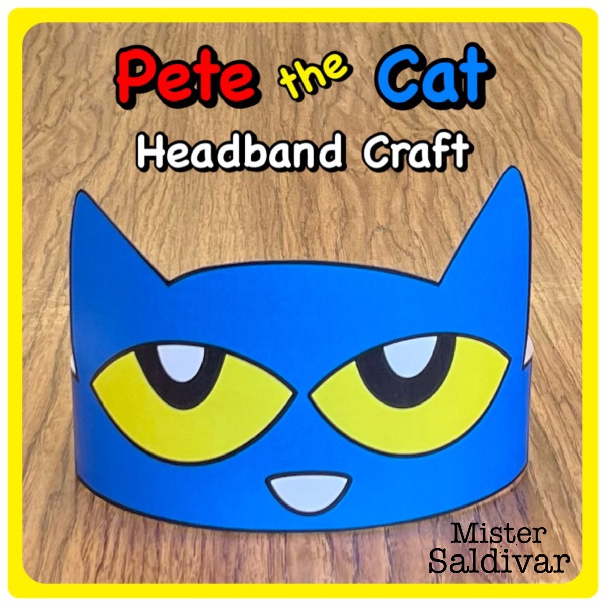 Pete The Cat Headband Crown Hat Craft