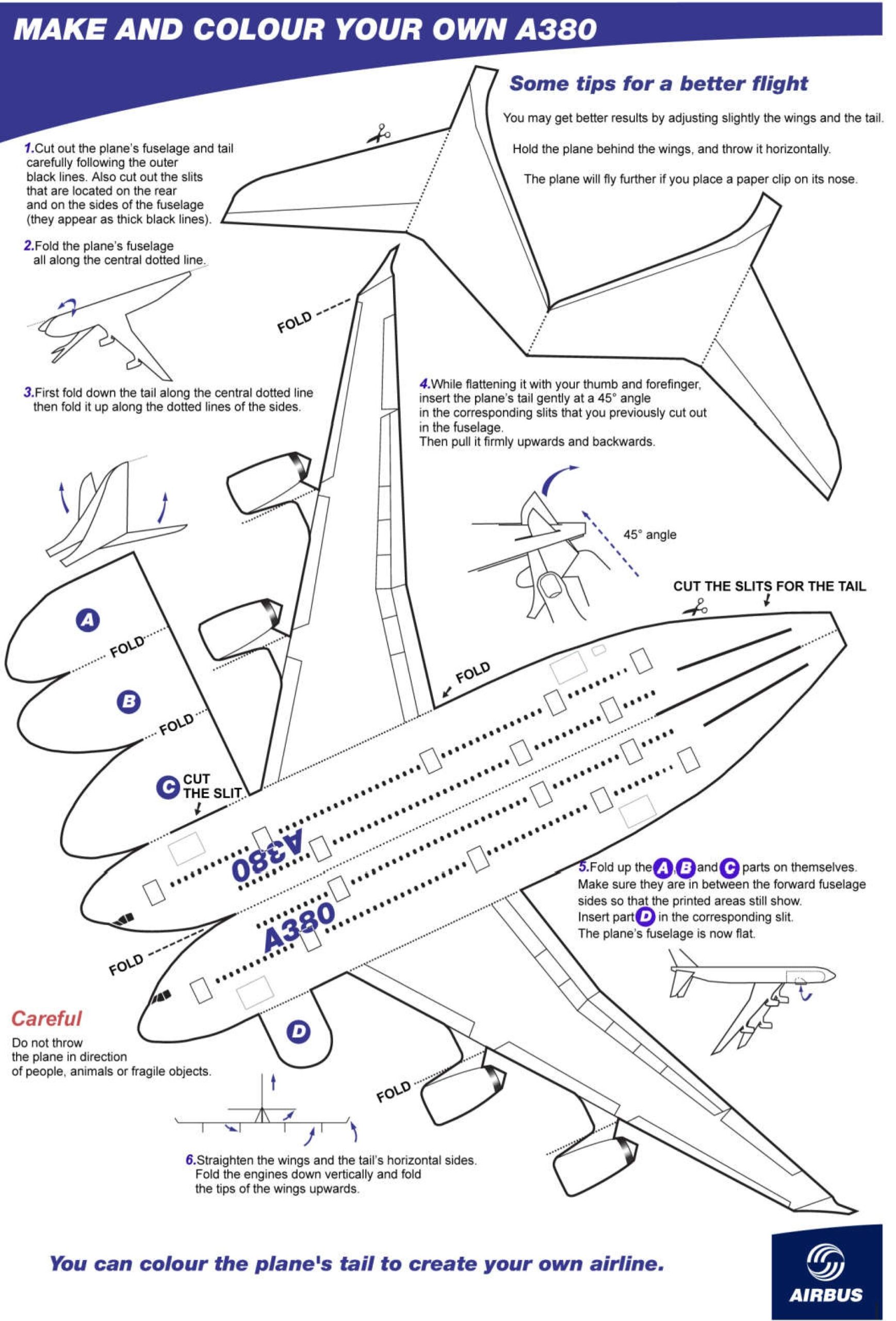 Printable 3d Paper Airplane Templates