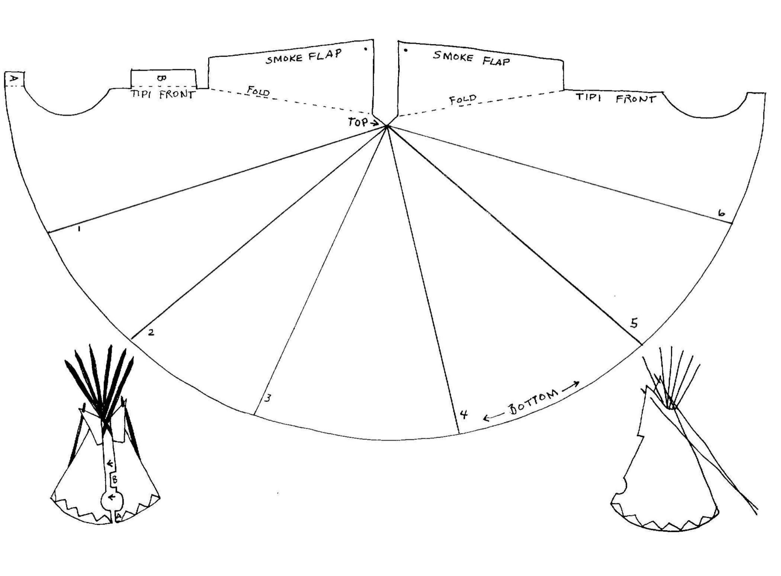 Printable Cut Out Teepee Template