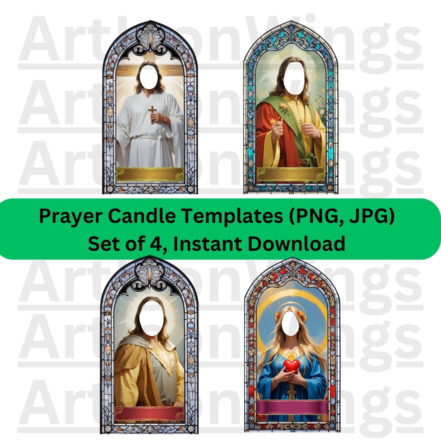 Printable Saint Prayer Candle Template