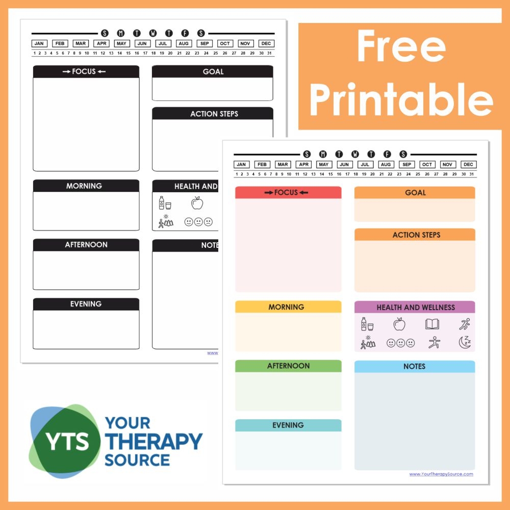 Free Printable Adhd Daily Planner Template