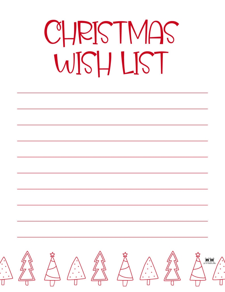 Christmas Wish List Template Free Printable