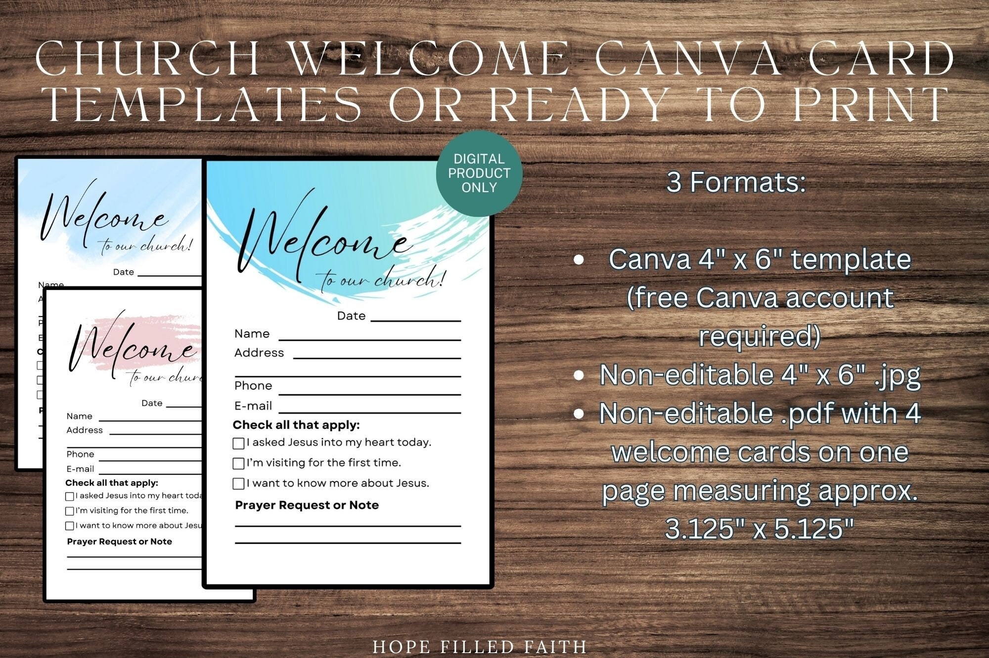 Printable Church Visitor Card Template