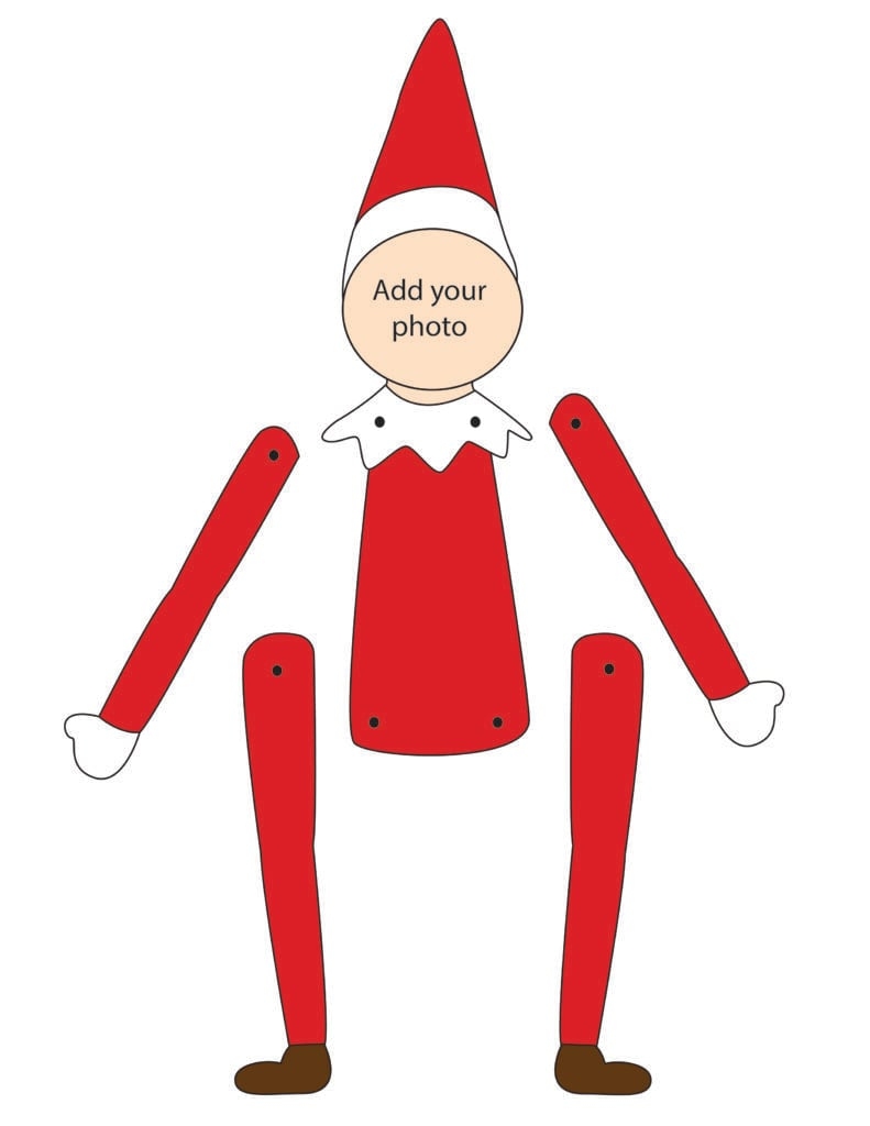 Cut Out Printable Elf Template