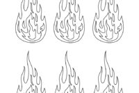 Printable Flame Stickers Flame Templates Flame Shapes