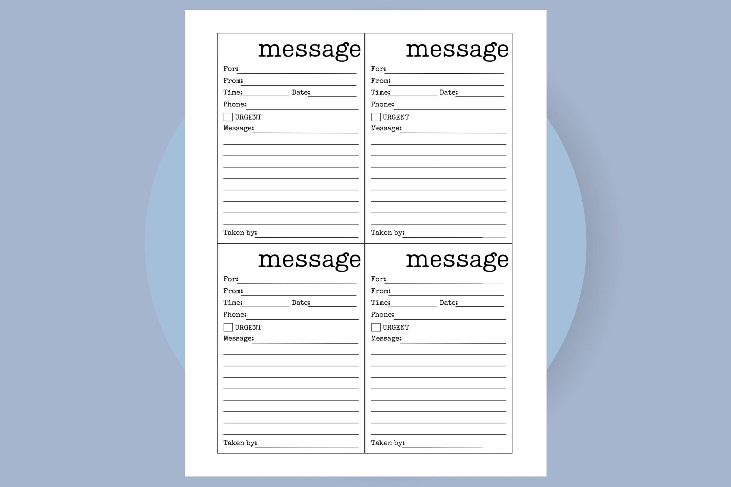 Printable Message Form Missed Call PDF Phone Message Memo Template Minimalistic Message Form For Work Etsy