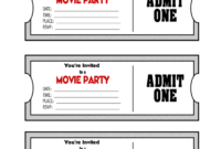 Printable Movie Tickets Pdf Fill Online Printable Fillable Blank PdfFiller