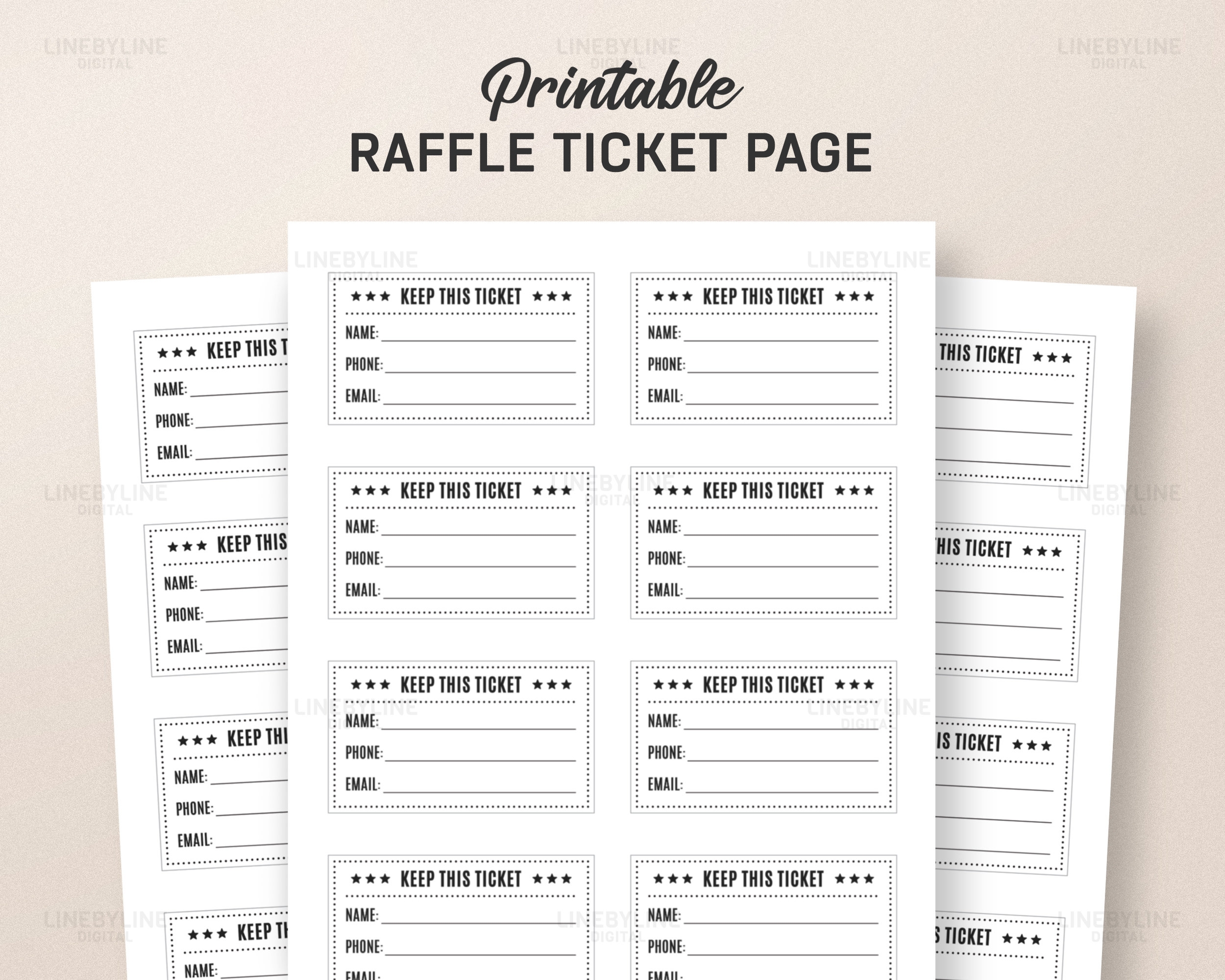 Blank Printable Raffle Ticket Template