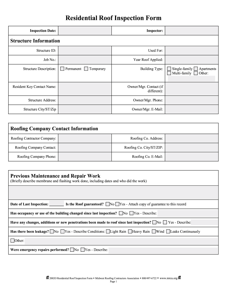 Roof Inspection Report Template Fill Online Printable Fillable Blank PdfFiller