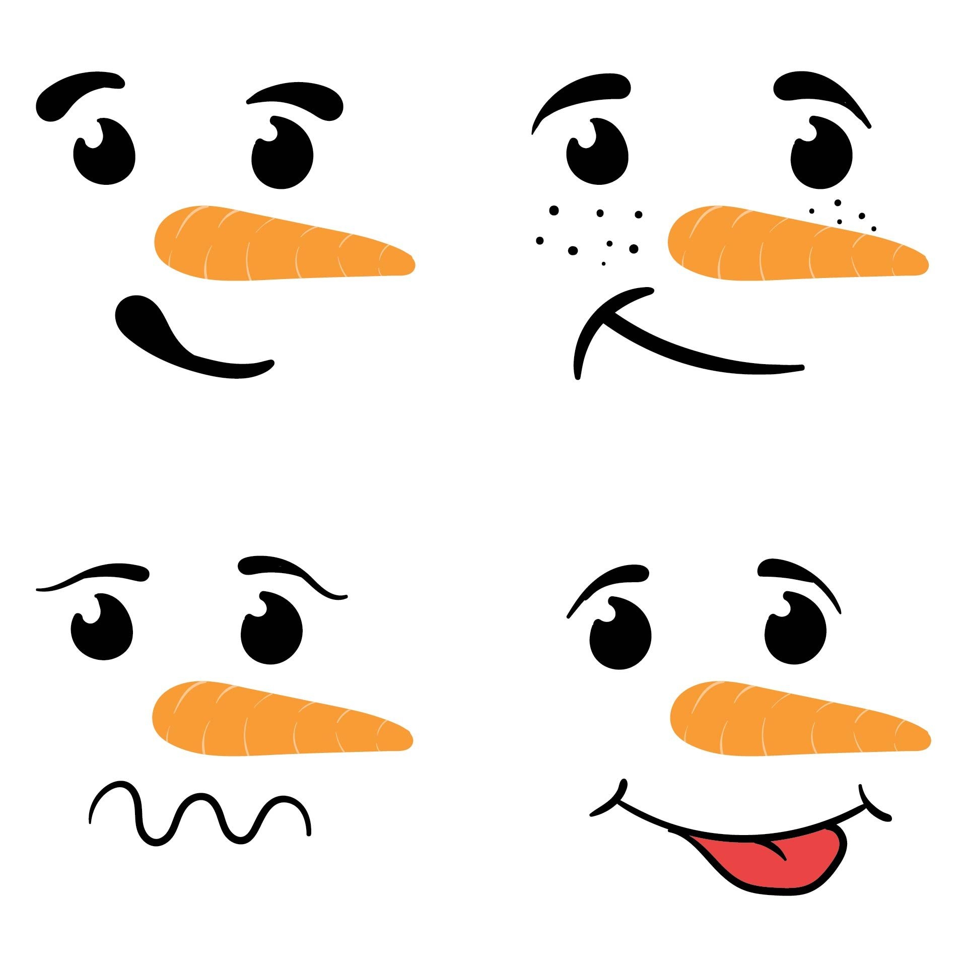 Snowman Face Template 10 Free PDF Printables Printablee