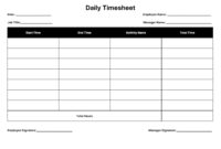 Timesheet Templates Download Print For Free