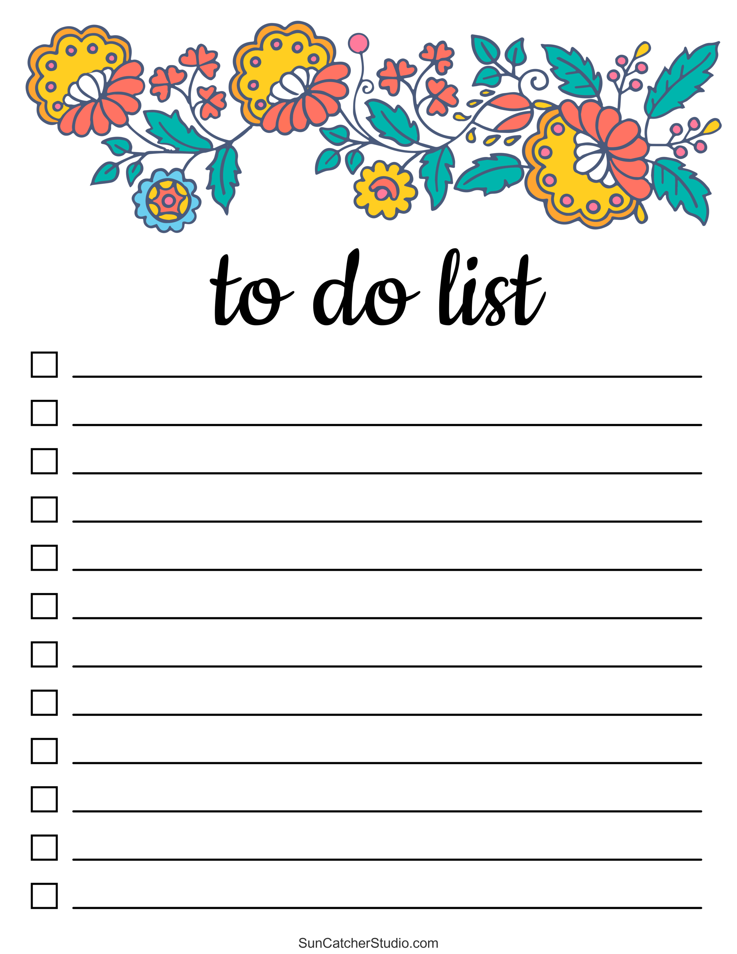 To Do List Template Free Printable