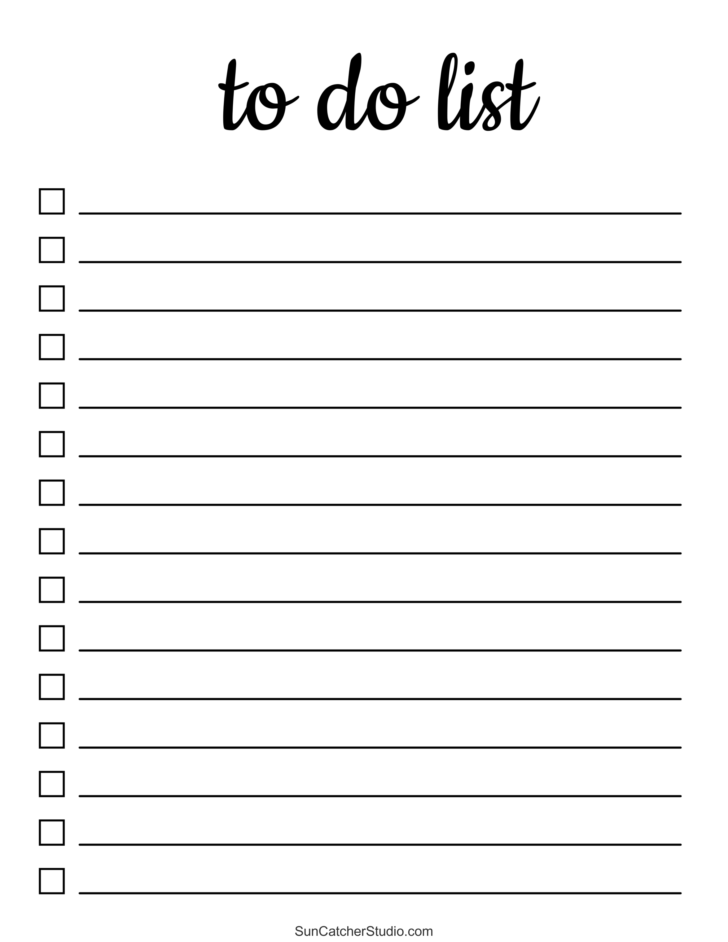 To Do List Free Printable PDF Templates Things To Do DIY Projects Patterns Monograms Designs Templates