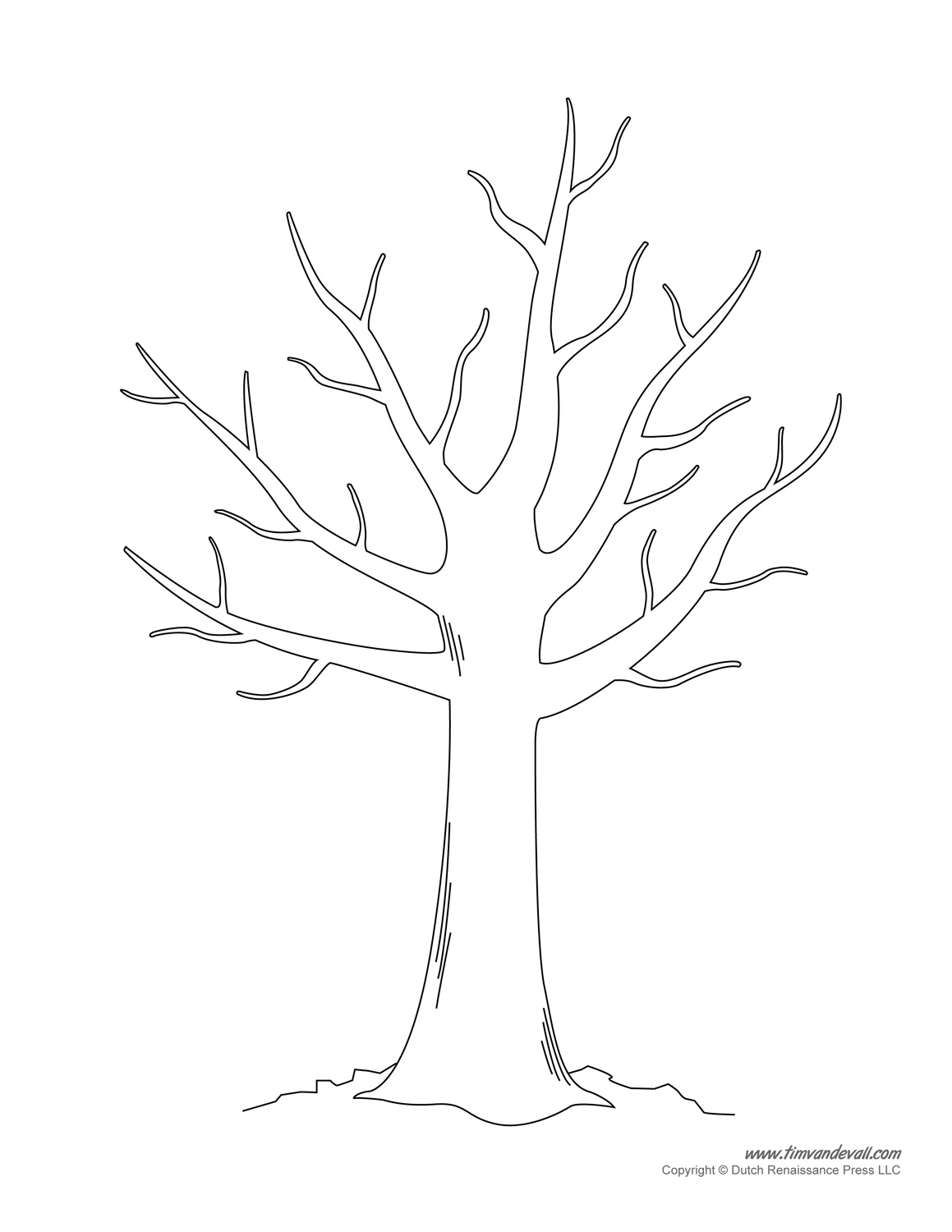 Large Printable Tree Template Free