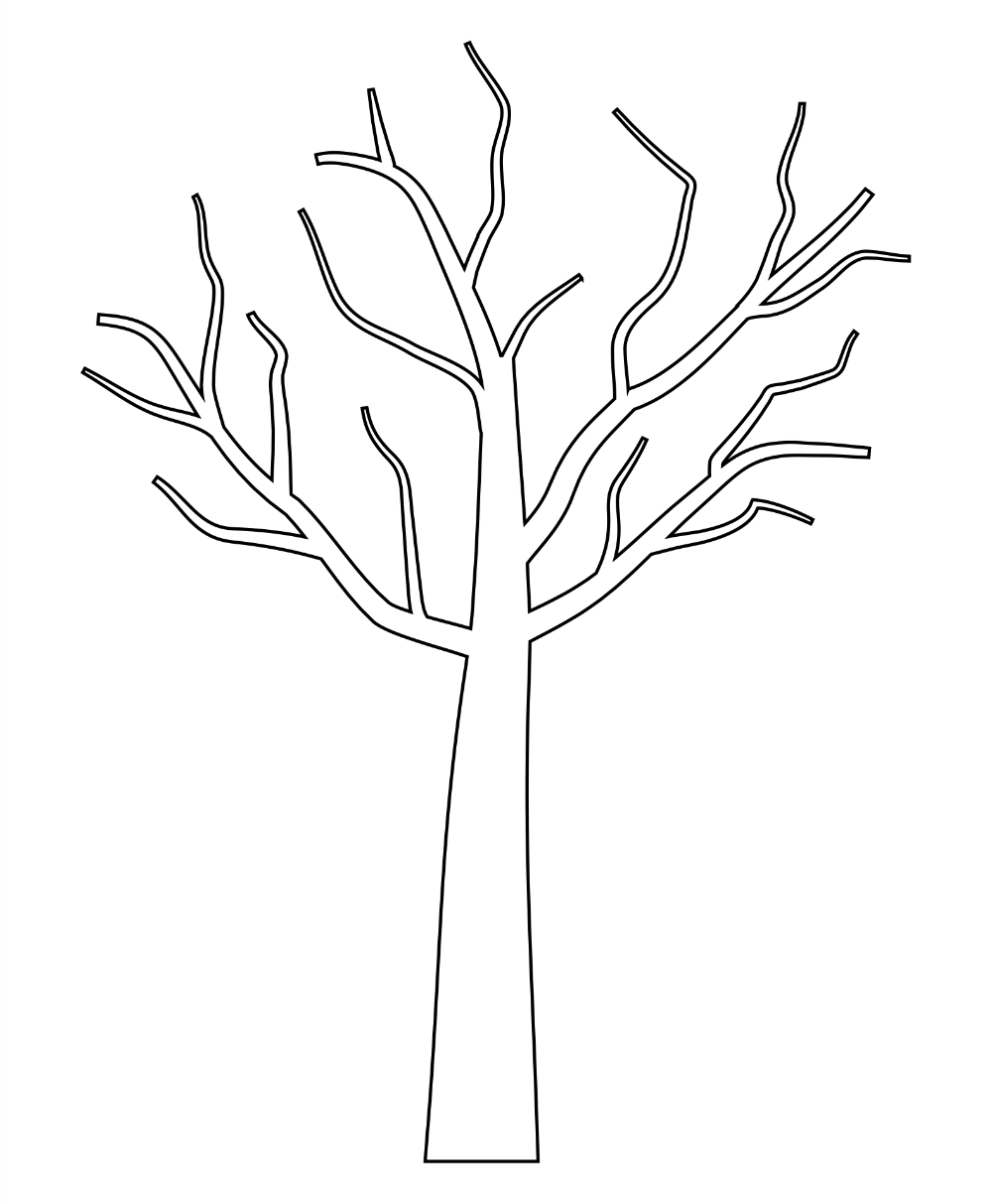 Printable Brown Tree Trunk Template