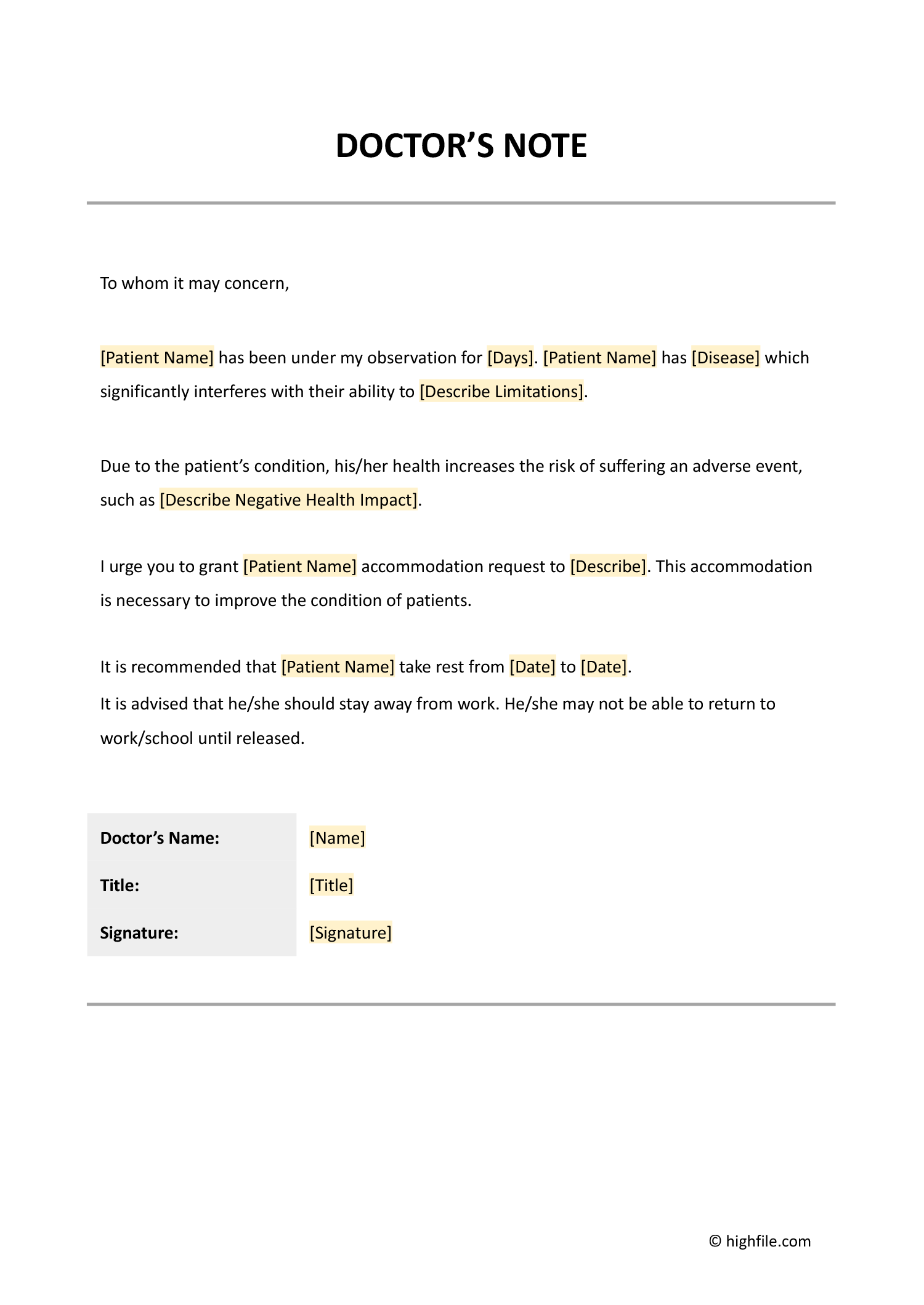 Urgent Care Doctors Note For Work Store Pdf