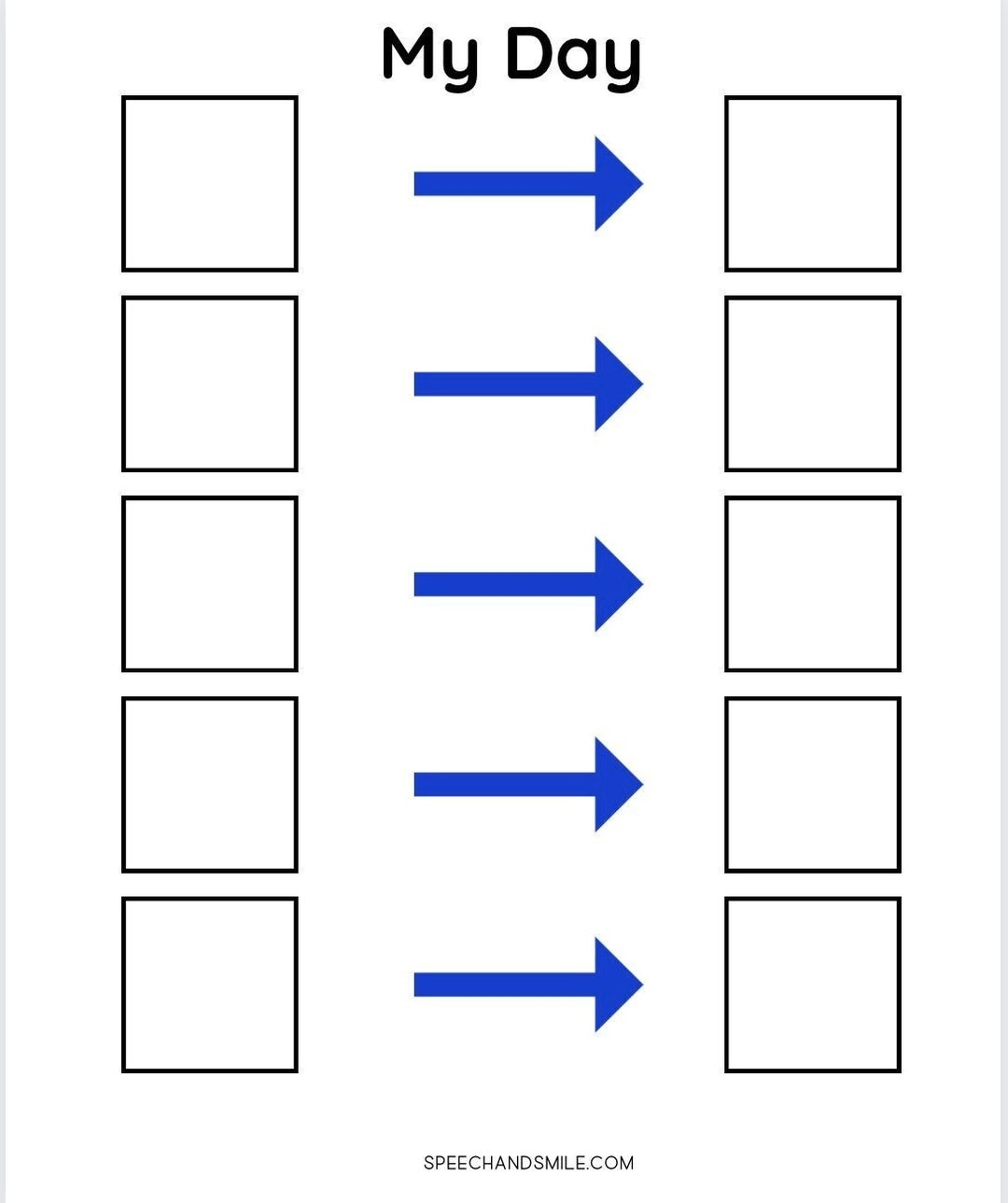 Printable Blank Visual Schedule Template