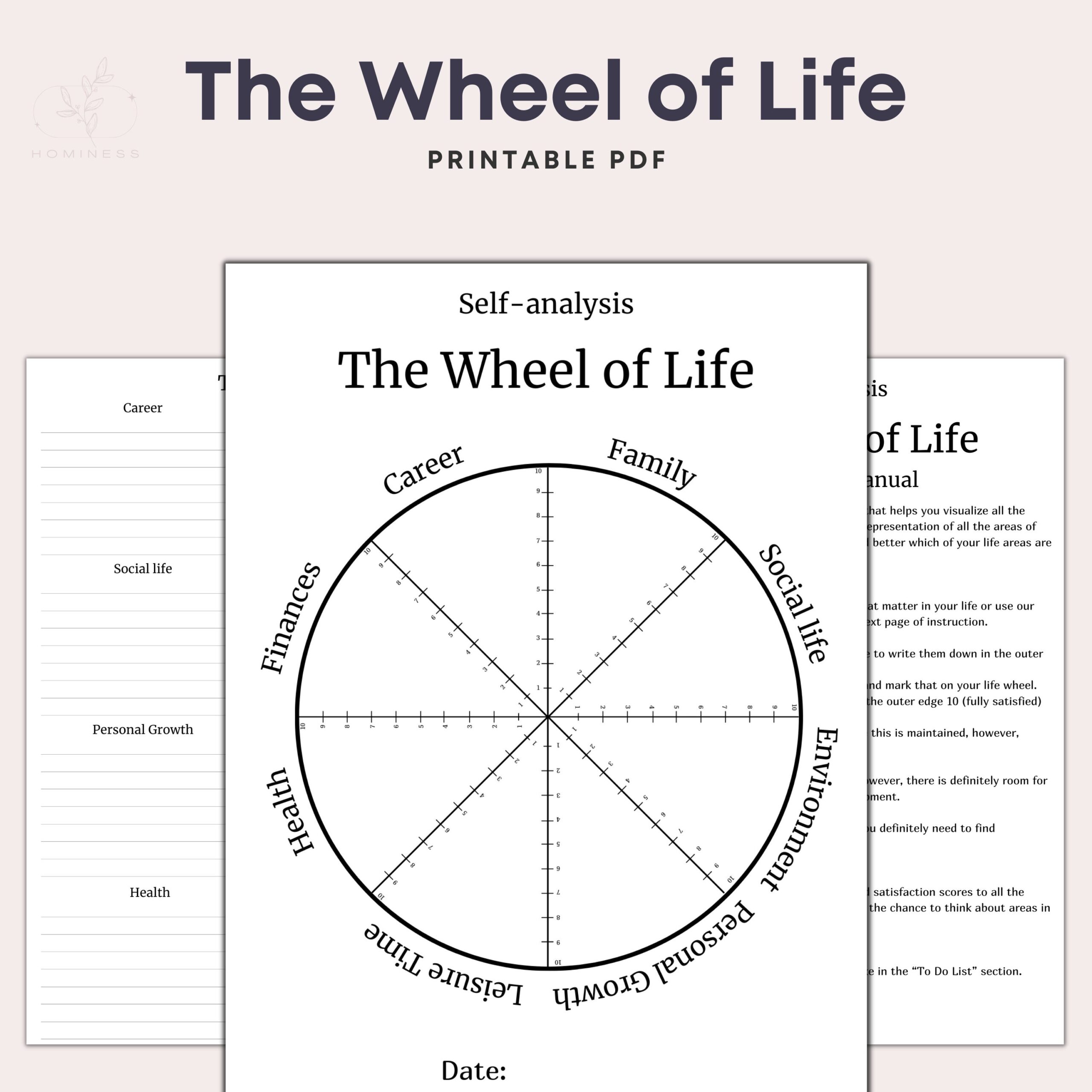 Printable Wheel Of Life Template