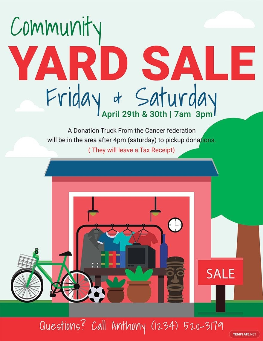 Yard Sale Flyer Template In Pages PSD Word Publisher Illustrator Google Docs Download Template