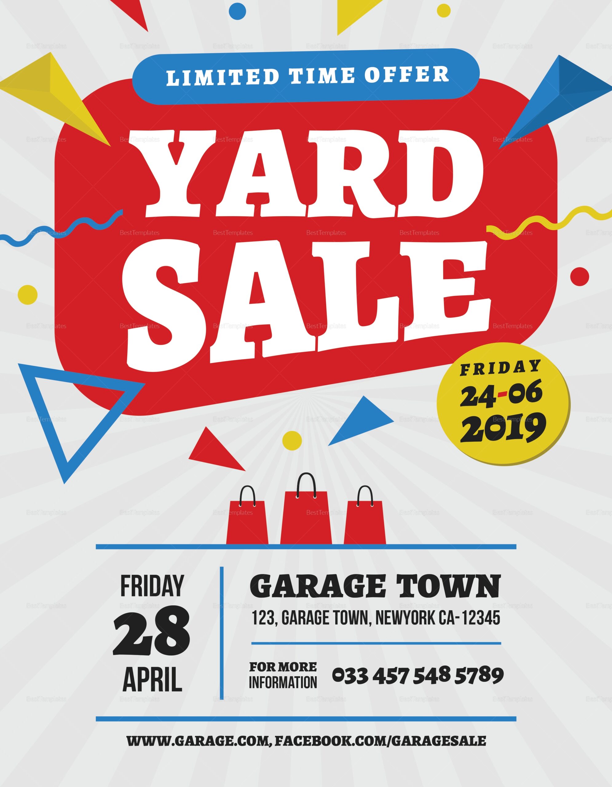 Yard Sale Premium Flyer Design Template In Word PSD Illustrator Publisher